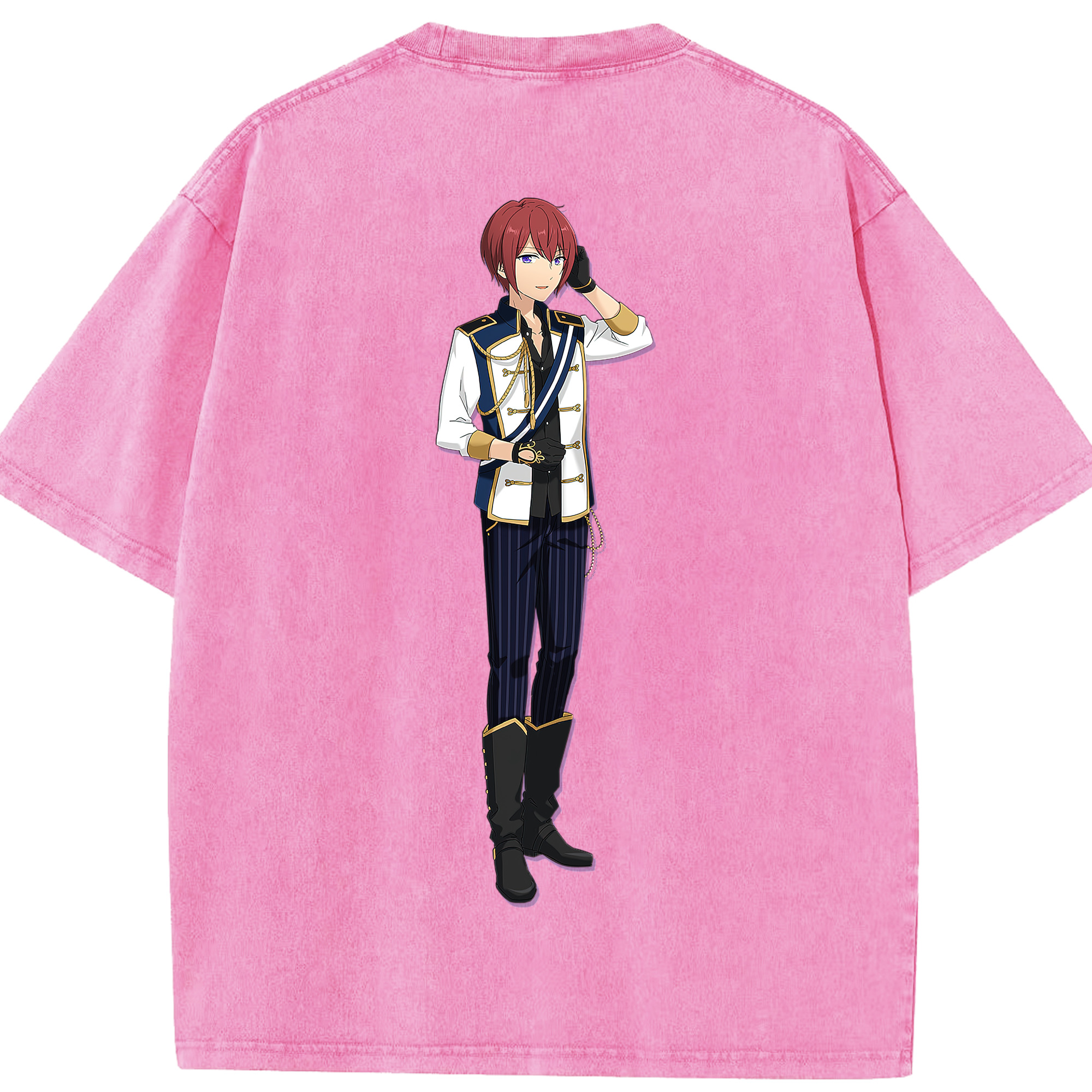 （画像用） あんさんぶるスターズ! Ensemble Stars 綿100% ヴィンテージ風 半袖Tシャツ（背面プリント）